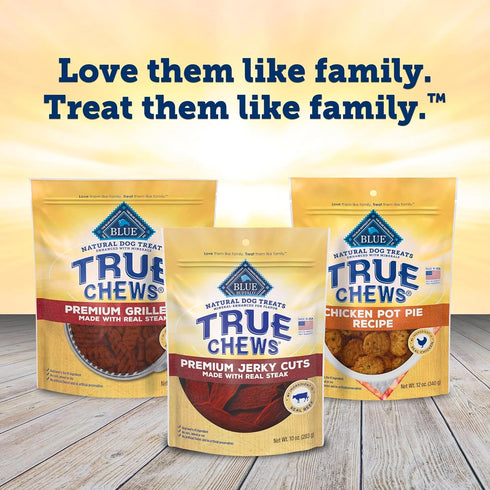 10-oz Blue Buffalo True Chews Premium Jerky Cuts Dog Treats, Made in the USA with Natural Ingredients, Beef, Bag