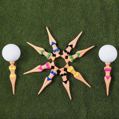 Skylety 15 Pieces Funny Golf Tees for Lady - 76 mm/3 Inch Plastic Pin Up Golf Tees for Women Golf Training Accessories