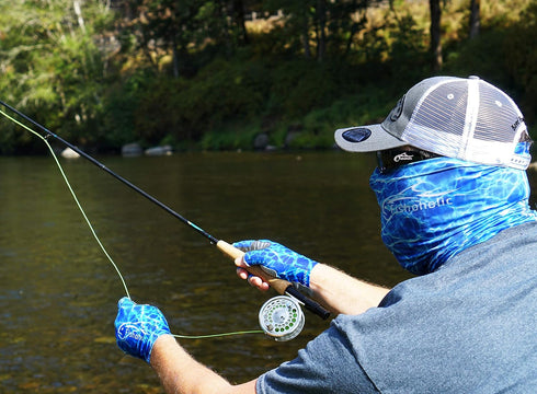 Fishoholic Fishing Face Mask Neck Gaiter, UPF50+ Sun Protection, Available in 3 Colors