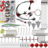 Saltwater Fishing Gear, 131pcs Surf Fishing Tackle Kit with Lures, Rigs, Sinker, Hooks, Accessories