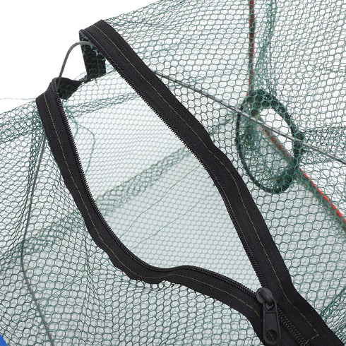 3pcs 50x20x20cm Luxshiny Folding Lobster Trap and Minnow Fishing Net with Spring Frame Small Mesh Bait Trap