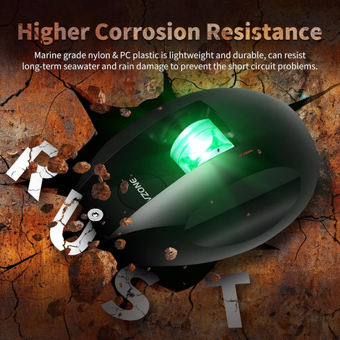 IP67 RVZONE Boat Navigation Lights Bow Lights for Boats Red and Green LED Marine Navigation Lighting Waterproof Led