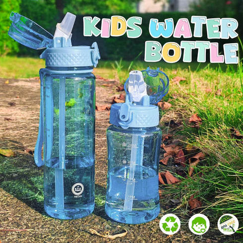 17oz OLDLEY Kids Motivational Water Bottle, Leak-Proof Tritan BPA-Free, Reusable for School Girls & Boys, Silicone