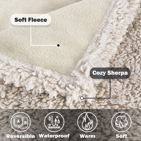 Kritter Planet Waterproof Sofa Blanket for Dogs, Pee Proof Reversible Couch Cover, Washable Furniture Protector