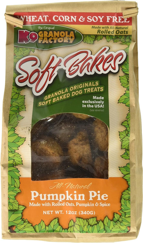 K9 Granola Factory Soft Bakes Pumpkin Pie 12Oz Bags