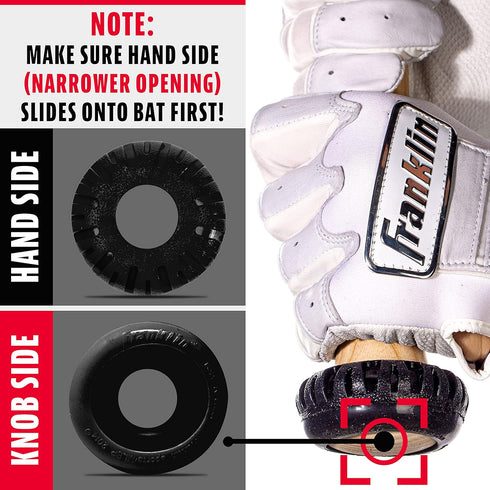 Franklin Sports Baseball Bat Grip Knob - Gator Grip Nub for Improved Grip and Sting Reduction