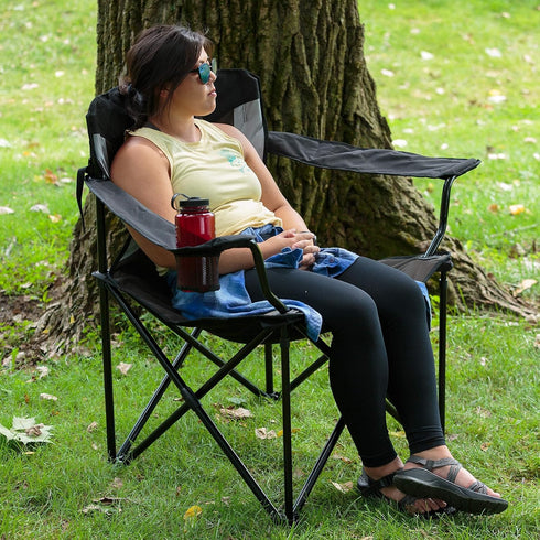 600 lbs, Portal Oversized Camping Chair Big and Tall Folding Camp Chair Portable Lawn Chairs Heavy Duty Foldable XXL