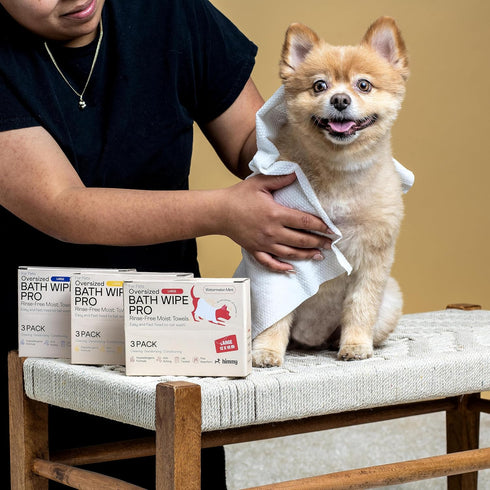 Himmy Large Pet Wipes for Dogs and Cats - 12" x 18" Bath Wipes for Cleaning, Deodorizing, Anti-Itch Grooming