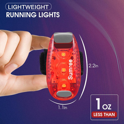 Lights(4 Pack).Clip LED Safety On Strobe&Running Lights.High Visibility Accessories Gear for Your Reflective,Bicycle