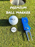 Premium 5-in-1 Golf Divot Repair Tool and Ball Marker, Switchblade Design, Golf Gift