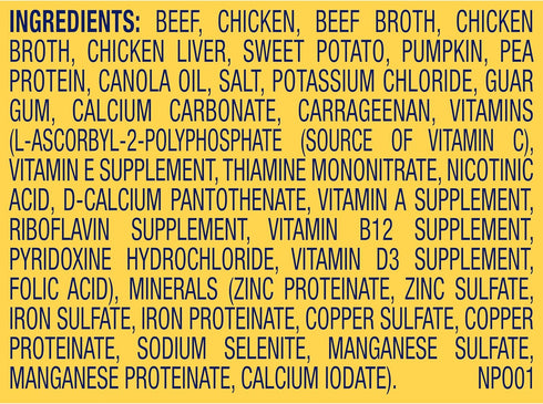 13 oz. (Pack 12) Natures Recipe Grain Free Wet Dog Food Beef, Sweet Potato, and Pumpkin Recipe, Can