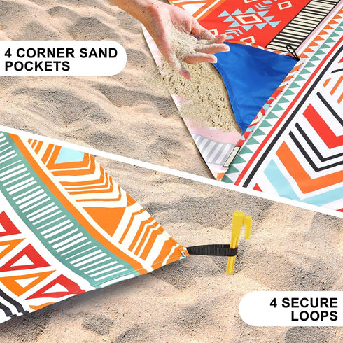 79" 83"/120"x108"for 1-8 HIHOHO Beach Blanket Waterproof Sandproof Extra Large Beach Mat X Adults Quick Drying Durable