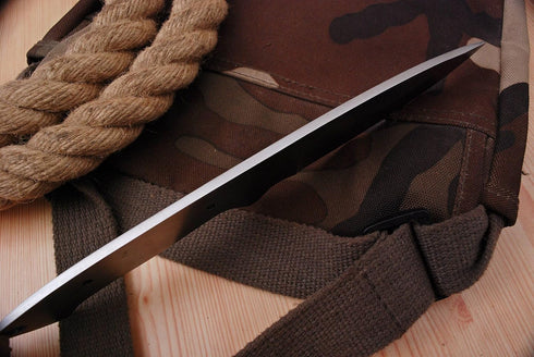 ZabyKnives ZB-7255 Hand Forged D2 Steel Hunting Knife Blank Blade for Knife Making, Silver