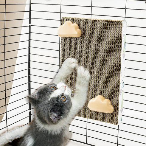Cat Scratching Post for Cage - Cage Wall Mounted Cat Scratcher, Cardboard Scratcher, SCRC-30X20