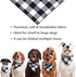 Dog Bandana - Soft Breathable Buffalo Plaid Handkerchiefs for Small Medium Large Dogs, Red