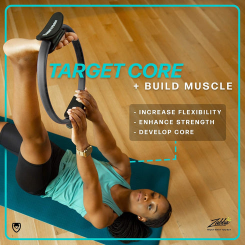 URBNFit Pilates Ring - 12" Magic Circle with Dual Grip, Foam Pads for Toning & Fitness Exercise