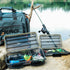 RUNCL Fishing Tackle Box, Waterproof 3600 3700 Tray with Adjustable Dividers for Freshwater
