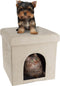Pet House Ottoman - Collapsible Multipurpose Small Dog or Cat Bed Cube