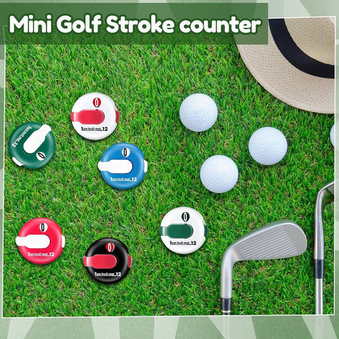 Frienda 6 Pieces Mini Golf Score Counter - Simple Attachment Scorekeeper Up to 12 Shots with One Touch Reset