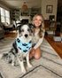 100 Pack PET SHOW XL Dog Bandanas Bulk No Stitching for Extra Large Dogs Washable Paw Print Scarf Triangle Bibs