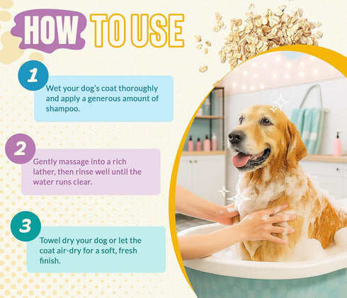 16 oz 5-in-1 ALFIE'S CHOICE Oatmeal Dog Shampoo and Conditioner for Itchy Skin Relief | fl | Puppy Shampoo