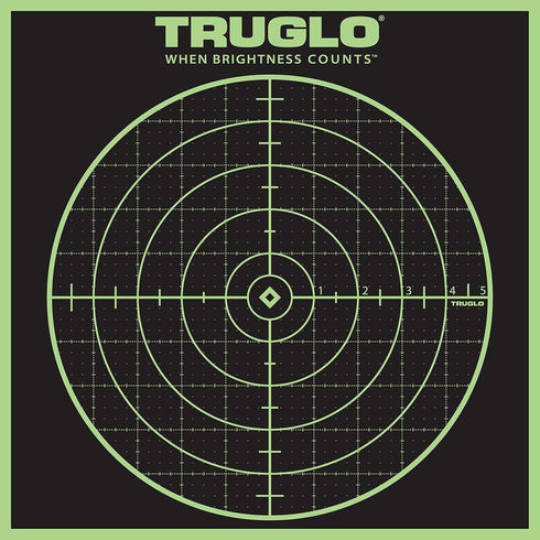 TRUGLO 12X12 Tru-See 100 Yard Bright Fluorescent Self-Adhesive Reactive Splatter Targets, 6, 12, 25 or 50-Pack
