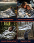 PREPARED4X Mylar Blankets 8 Pack, Waterproof Emergency Blankets for Outdoor Survival