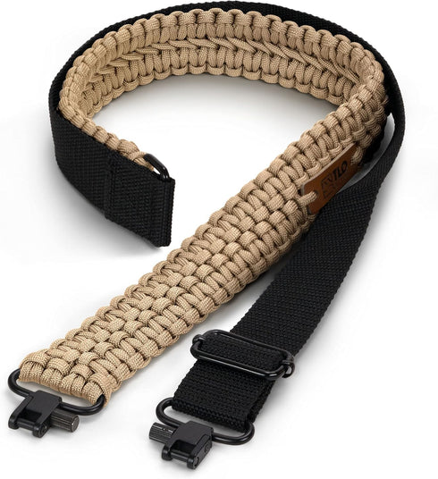TLO Outdoors Paracord Gun Sling - Tactical 2-Point Rifle Sling, Adjustable Strap with Swivels for Hunting