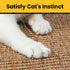 Cat Scratcher Mat - Natural Sisal with Sticky Velcro Tapes, Horizontal Floor Pads for Indoor Cats