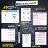 Pilates Ring Workout Cards, 58 Exercise Ring Cards with Instructions & Tips, Free Dry-Erase Marker