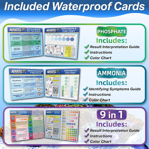 Master Test Strip Kit for Freshwater, Saltwater & Reef Aquariums, 100 Ct. - 300 Strips, 1,100 Tests