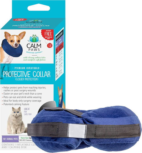 Protective Inflatable Collar with Dog Calming Disc