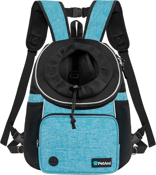 PetAmi Front Carrier Backpack for Dogs and Cats, Adjustable Ventilated Pet Chest