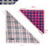 Soft Washable Plaid Bandanas for Dogs and Cats, Adjustable Triangle Bib Scarfs for Boy Girl Dogs (Brown&Blue)