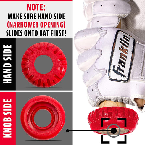 Franklin Sports Baseball Bat Grip Knob - Gator Grip Nub for Baseball and Softball Bat
