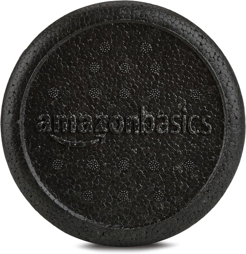 12 Inches, Amazon Basics High-Density Foam Roller for Exercise and Recovery, Black