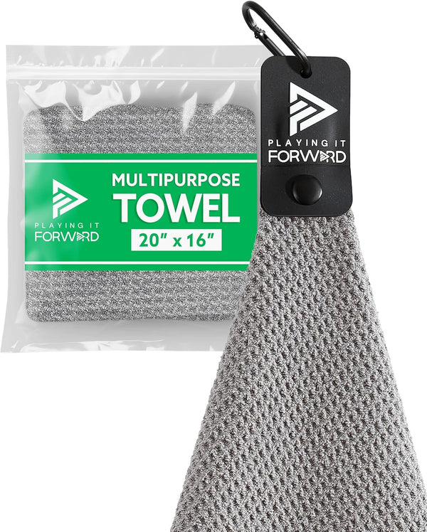 Magnetic Multi Sport Microfiber Towel for Gym, Running, Tennis, Workout, Golf Bags,