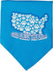 Mirage Pet Products Turquoise God Bless USA Screen Print Bandana for Pets, Large