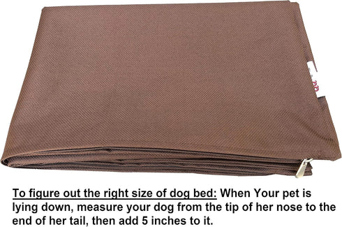 Do It Yourself DIY Pet Bed Pillow Duvet Waterproof Cover for Dog or Cat in Medium 37"X29" Vibrant Brown - Cover only