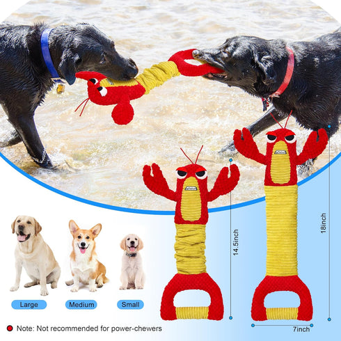 IOKHEIRA Dog Toys for Large Dogs, Squeaky Stuffed Tug of War Toys for Small/Medium/Big Sizes