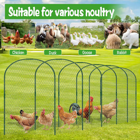 BOUTICOL 2.1 32.8 x FT Portable Chicken Tunnel - Outside Chicken Coop Tunnel, Quick Install Yard Coop for Chicken