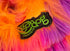 goDog Furballz Ring Squeaky Plush Dog Toy, Large, with Chew Guard Technology in Warm Rainbow