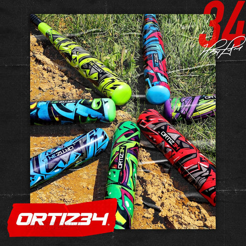 Set- Set 3 4 Grand Slam Graffiti Plastic Bat, David Ortiz Backyard Baseball with Balls, Throw Down Bases