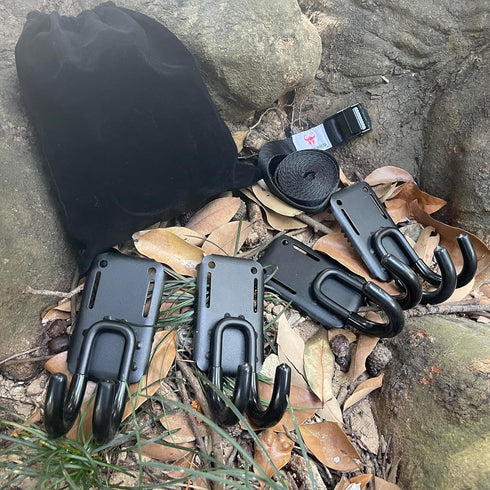 Treestand Strap Hangers with Metal Hooks for Saddle Hunting Gears and Tree Stand Platform