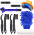 Oumers 10pcs Bicycle Clean Brush Kit - Motorcycle Bike Chain Cleaning Tools for All Bike Types