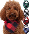 Dog Bandana 4 Pack, Premium Durable Soft Fabric, Buffalo Plaid Scarf for Small Dogs, Cats, Black, White, Red, Green,