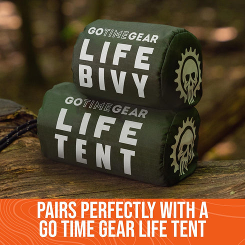 Go Time Gear Life Bivy Emergency Survival Sleeping Bag - Use as Mylar Emergency Blanket, Thermal Bivy Sack