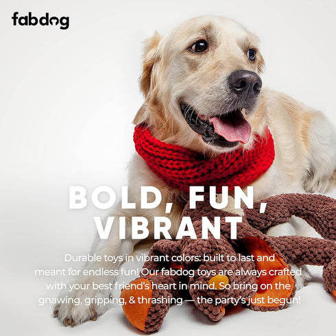 fabdog Floppies Plush Dog Toy - Cute & Durable Squeaky Toy, Ideal Gift for Puppies and All Breeds