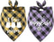 Dog Easter Bandana, 2 Pack Buffalo Plaid Puppy Scarf with Designer Painting
