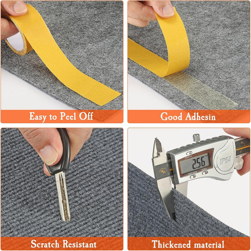 79 * 20 in Easy-Cut Cat Scratch Pads Mat, DIY Floor Protector for Doorway Porch, 6.56ft Cat Pad with Free Sticker